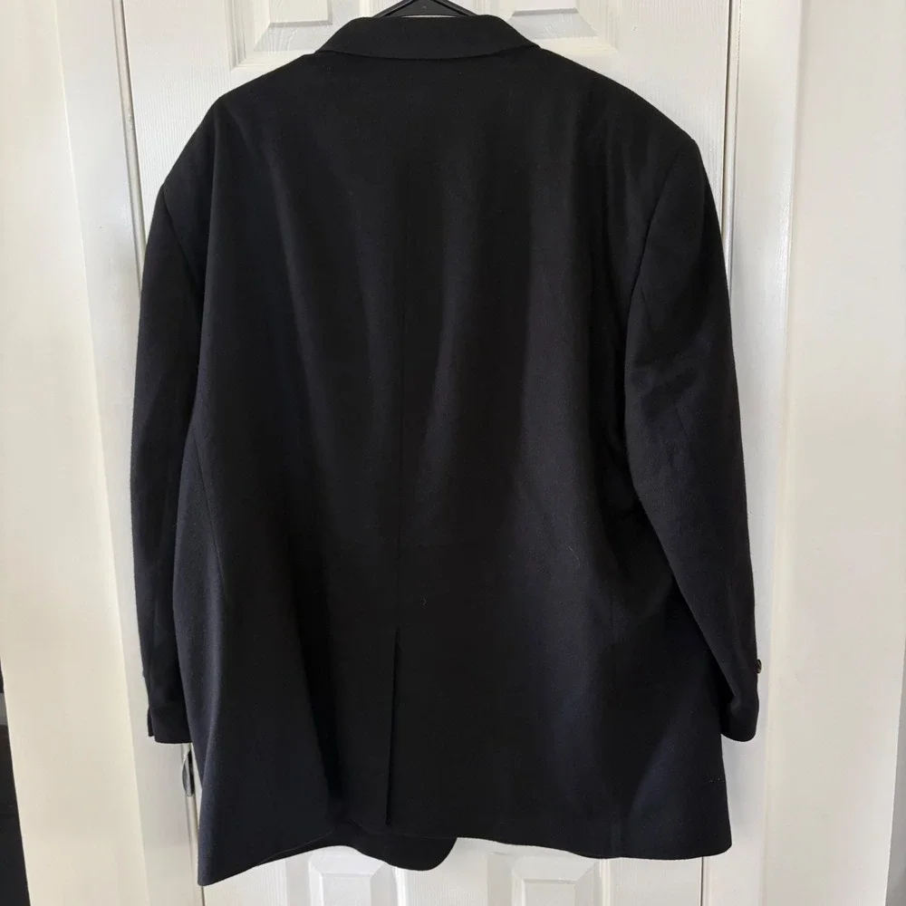 Jos. A. Bank Blazer Mens Black 100% Cashmere Two Button Sport Coat 50R
